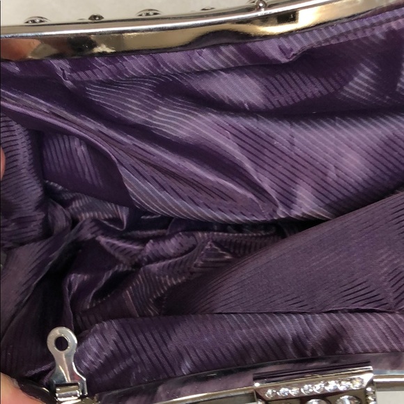 Everything clutch bags with stone all over satin - Picture 5 of 8